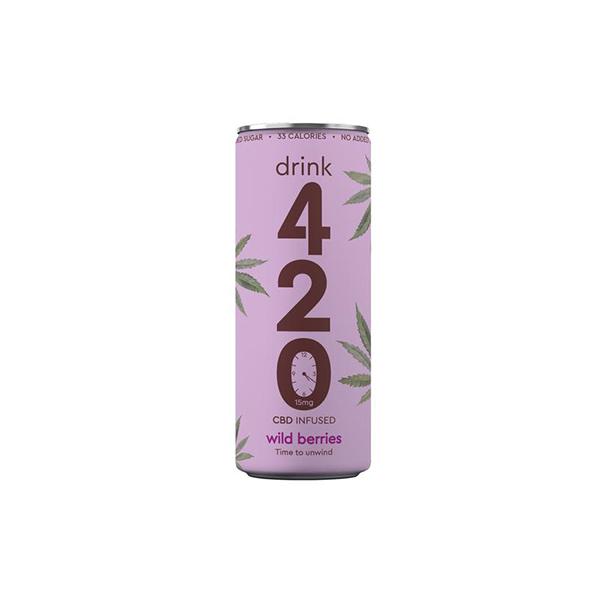 Drink 420 CBD 15mg Infused Sparkling Drink – Wildberry